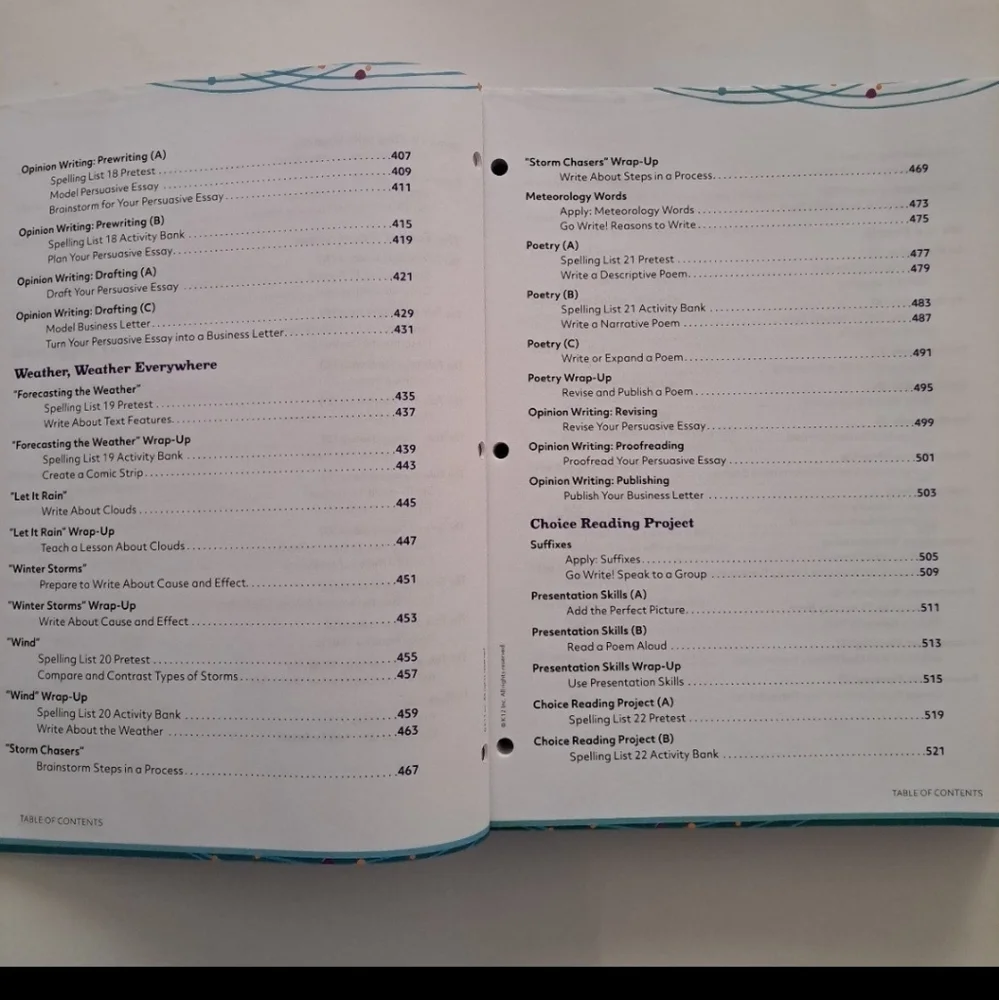 K12 Summit Curriculum English Language Arts Activity Book #3 Home Schooling Used